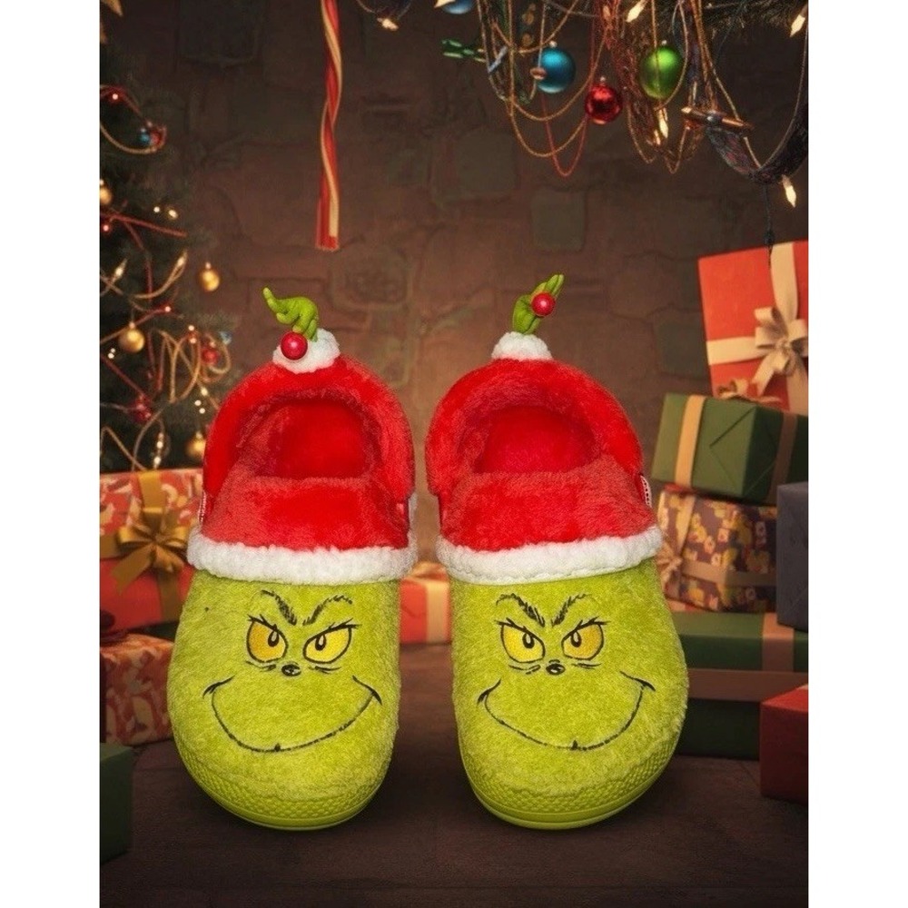 Crocs The Grinch 2025 Lined Clogs Men's 9 Women's 11 Brand New Christmas